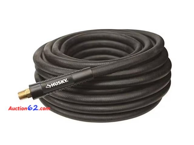 Lot 44-1115g - Retail value $58- 3/8 in. x 100 ft. Heavy-Duty Rubber Hose Appears New, A basic inspection has been given to this item. Sold AS-IS. See All ...