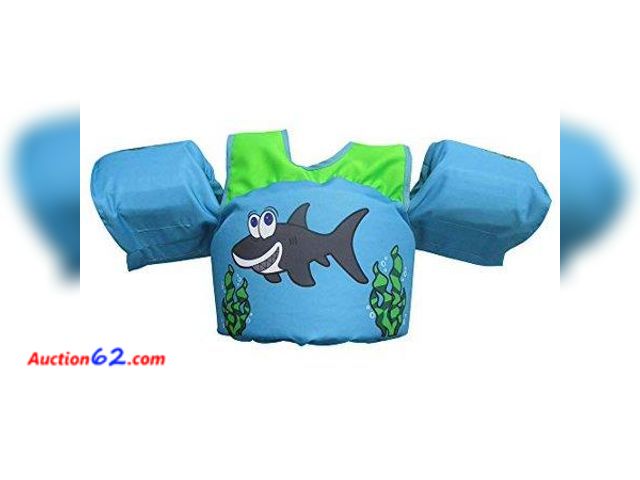 Lot 44-124g - Body Glove USCG Type III Children S Life Jacket  Aquatic Shark  30-50 Lbs - Appears New, A basic inspection has been given to this item. Sol...