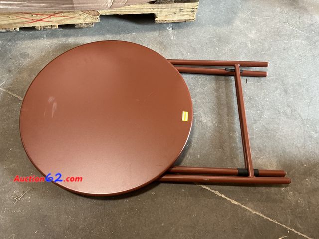 Lot 44-135f - $80 Retail price - Metal Round Open Weave Bistro Patio End Table Brown - Threshold™ See All Photo's E-Commerce Return, A basic inspection ha...