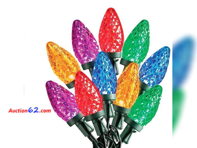 Lot 44-1674 - SYLVANIA Stay-Lit Platinum Strings Christmas Lights - LED C9 Multi Color Lights - (2 Strings of 50 Lights) Appears New, A basic inspection h...