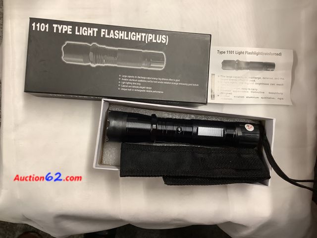 Lot 44-6051a - 1101 Type Light Flashlight(Plus) stun gun See All Photo's Tested & Working