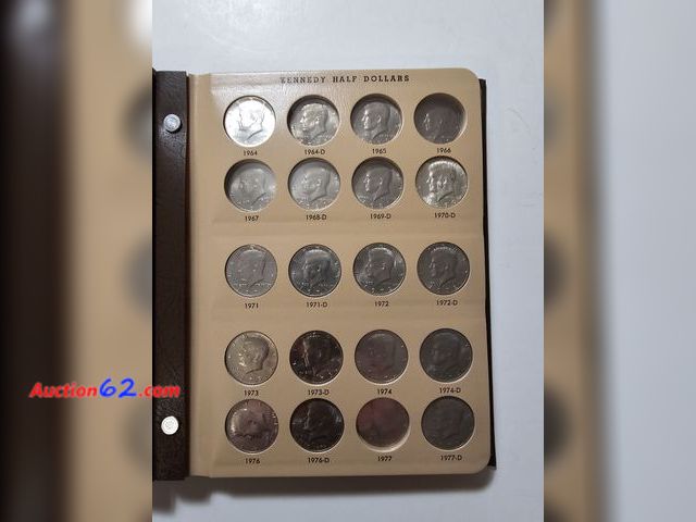 Lot 44-8371f - 1964-2017D KENNEDY HALF DOLLAR SET. HAS 90% SILVER KENNEDY HALF DOLLAR AND A 1970-D 40% SILVER HALF DOLLAR THAT ARE BOTH BRILLIANT UNCIRCULA...