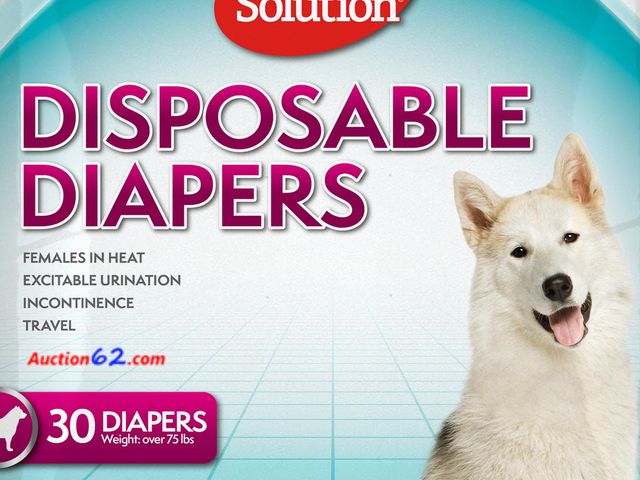 Lot 44-5595m - Simple Solution Female Dog Diapers, Disposable Dog Diapers, XXL, 30 Count Appears New, A basic inspection has been given to this item. Sold ...