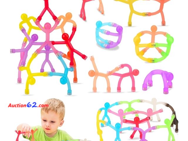 Lot 44-6553t - 12 Pcs Mini Man Magnetic Toy, Translucent Novelty Toys, Rubber Magnet Men Toy Fridge Magnets Humanoid Magnetic Toy Appears New, A basic insp...
