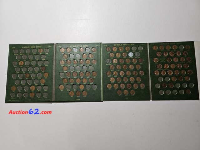 Lot 44-8373f - 1910-1965 WHEAT CENT TO MEMORIAL CENT COLLECTION. LOTS OF EARLY DATE COINS, LOW MINTAGE 1926D AND A COMPLETE SET OF P,D AND S WORLD WAR II S...