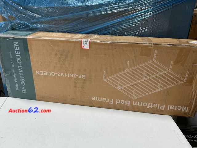 Lot 44-175a - $150 Retail price - Metal Platform Bed Frame BF-3611V3-QUEEN See All Photo's Appears New, A basic inspection has been given to this item. So...
