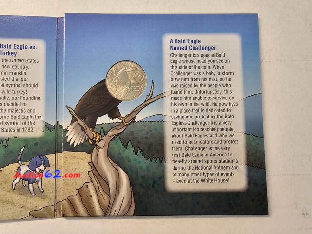 Lot 44-8375u - BALD EAGLE YOUNG COLLECTOR'S EDITION WITH 1995 BRILLIANT UNCIRCULATED BALD EAGLE CLAD HALF DOLLAR.-NT