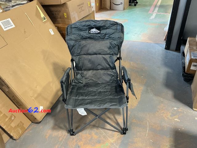 Lot 44-504e - Cascade Mountain Tech Camp Chair Not Tested See All Photo's E-Commerce Return, A basic inspection has been given to this item. Sold AS-IS.