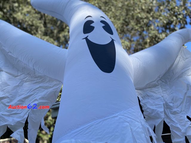 Lot 44-3629m - Used 12 Ft. LED Inflatable Ghost. Color changing lights. Actual picture taken to show inflated and has normal wear. See photos. Used See All...