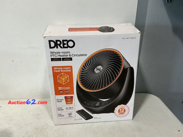 Lot 44-947 - DREO 1500W Portable 3D Automatic Oscillating Ceramic Space Heater, Remote See All Photo's E-Commerce Return, A basic inspection has been giv...