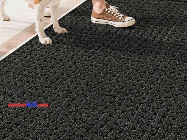 Lot 44-274M - FLOORHUG Door Mat Indoor Entrance 36"x60", Non-Slip Entryway Rugs,Dark Grey See All Photo's