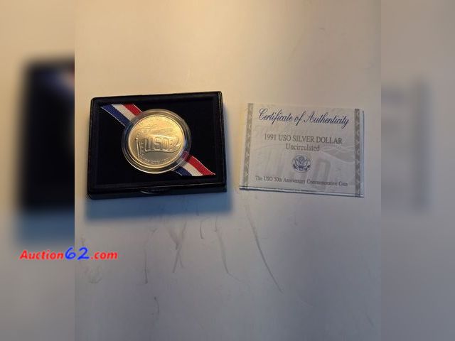 Lot 44-8320e - 1991-S 50TH ANNIV USO 90% SILVER UNCIRCULATED DOLLAR. SILVER IS OVER $114 AN OUNCE!!! MINTED IN SAN FRANCISCO. - NT