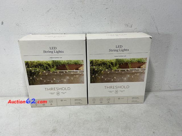 Lot 44-692m - Threshold LED String Lights Indoor/Outdoor Use Not Tested See All Photo's E-Commerce Return, A basic inspection has been given to this item....