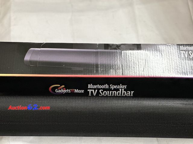 Lot 44-6003e - Gadgets and more Bluetooth TV soundbar. Black in color comes with usb charging cable. #11076 Appears New, A basic inspection has been given ...