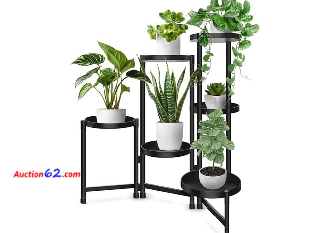 Lot 44-6992p - YEMOTTS Metal Plant Stands for Indoor: 6 Tier Appears New, A basic inspection has been given to this item. Sold AS-IS.