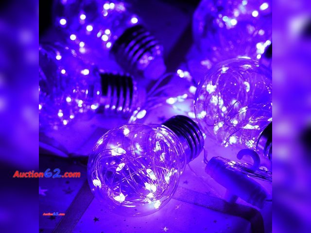 Lot 44-9129b - Dailyart Wishing Ball Curtain Lights USB/Battery Operated with Remote (Purple) Appears New, A basic inspection has been given to this item. ...