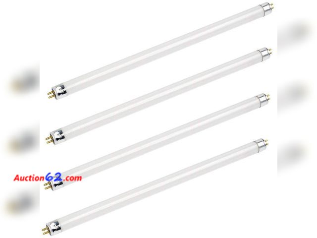Lot 44-4081w - Bluex Bulbs 4 Pack F14T5/841 14W 22 Inch T5 Fluorescent Tube Light Bulb 4100K Cool White Mini Bi-Pin (G5) Base Straight Tube Light Bulb (4 P...