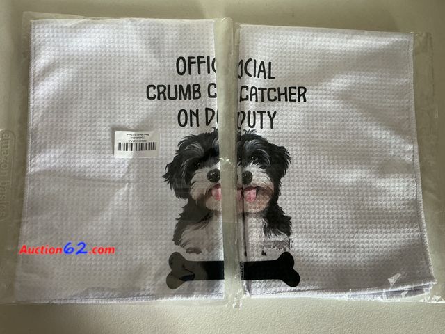 Lot 44-9209 - Official Crumb Catcher On Duty Dog Baby Bibs Set Appears New, A basic inspection has been given to this item. Sold AS-IS. New As-Is