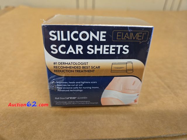 Lot 44-6798p - Silicone Scar Sheets - Gel Silicone Scar Tape (1.6” x 120”), Invisible Medical Grade Scar Silicone Strips, Transparent Removal Scar Patches ...