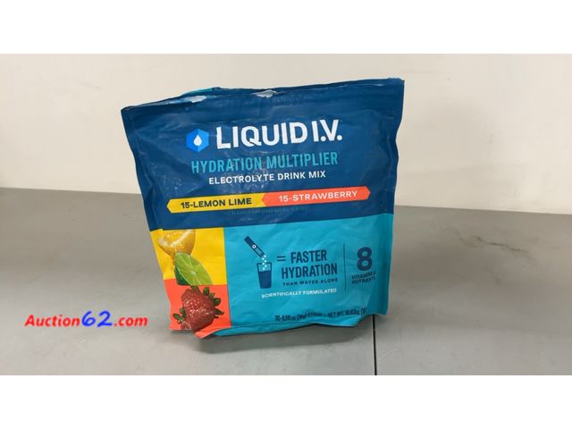 Lot 44-1733j - Liquid I.V. Hydration Multiplier Electrolyte Drink Mix 30 Sticks Not Tested See All Photo's E-Commerce Return, A basic inspection has been g...