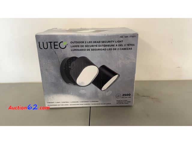 Lot 44-1641j - Lutec Outdoor 2 LED Head Security Light Not Tested See All Photo's E-Commerce Return, A basic inspection has been given to this item. Sold A...