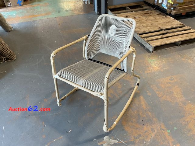 Lot 44-831 - $150 Retail price - Threshold Stacking Patio Rocking Chair - Handwoven Resin Wicker See All Photo's Not Tested Appears New, A basic inspecti...