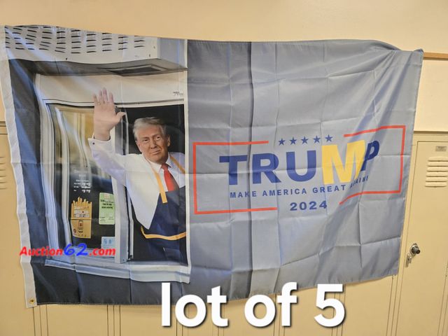 Lot 44-6904g - Lot of 5 Trump 2024 MAGA Flags 4x6FT Appears New