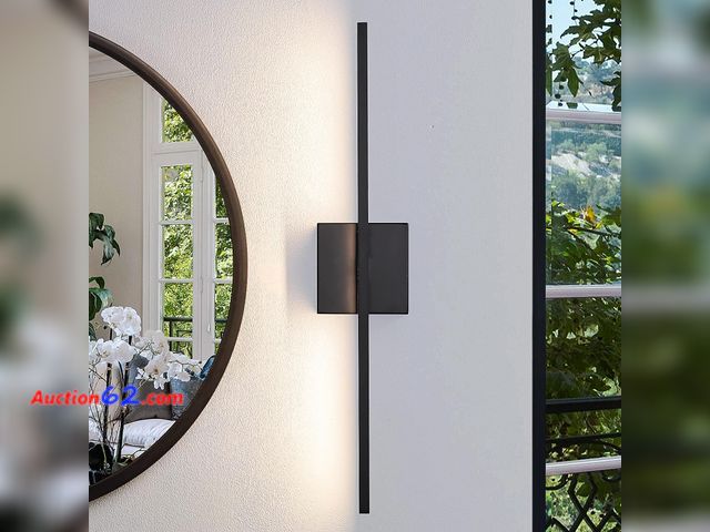Lot 44-4072a - CCYCOL Black Bathroom Light Fixture - 24 Inch Black Vanity Light for Bathroom Led Vanity Lighting Bar Over Mirror Dimmable Wall Sconce with ...