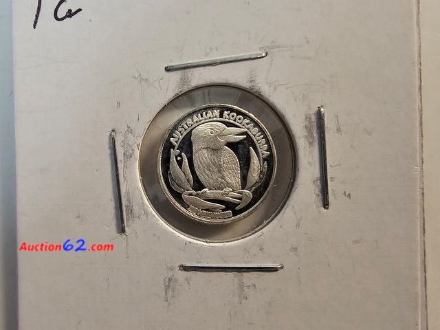 Lot 44-8357g - ONE GRAM .999 FINE PURE SILVER MADE TO LOOK LIKE AN AUSTRALIAN KOOKABURRA-NT