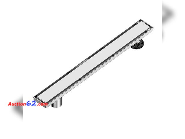 Lot 44-1642o - Neodrain 28-Inch Offset Linear Shower Drain with Tile Insert Grate Cover, Brushed 304 Stainless Steel Rectangle Side Outlet Shower Floor Dra...