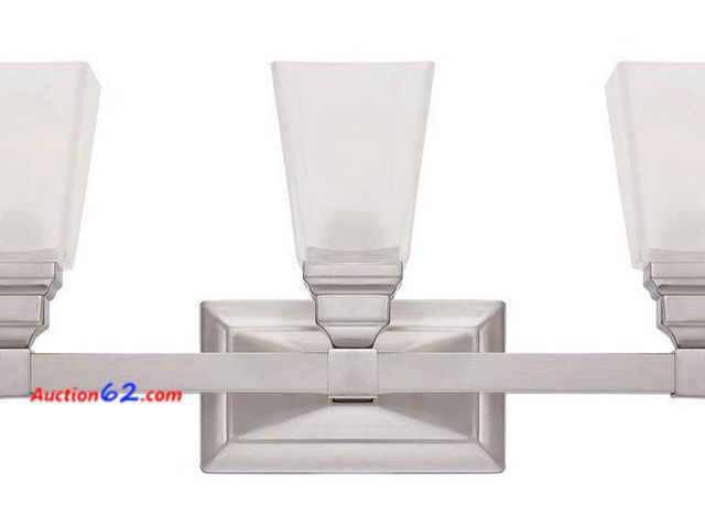 Lot 44-1694m - $215.85 Retail price - Designers Fountain 84903-SN Trenton 3 Light Bath Bar See All Photo's Not Tested Appears New, A basic inspection has b...