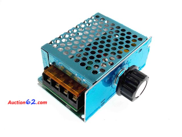 Lot 44-5519p - Lot of (2)4000W 110V-220V AC SCR Voltage Regulator Adjustable Motor Speed Controller Control Dimming Dimmers Thermostat Import High-Power Ap...