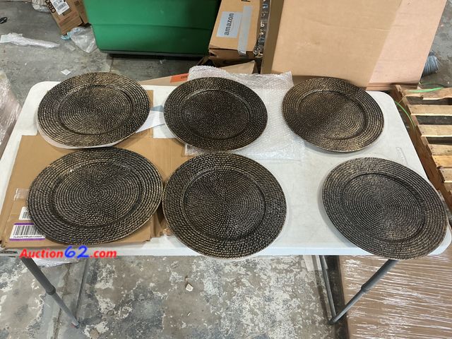 Lot 44-1166j - Kazozobi Charger Plates 13 inch Set of 6 Not Tested Appears New, A basic inspection has been given to this item. Sold AS-IS.