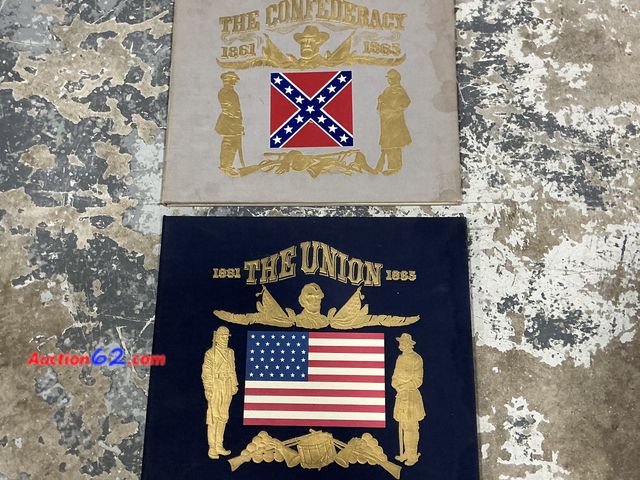 Lot 44-778b - Lot of (2) Civil War Books (1) The Confederacy 1861-1865 &amp; (1) The Union 1861-1865 Each Book has a Record in the back with the Music the...