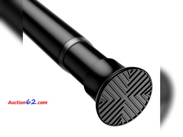 Lot 44-1558e - Black Shower Curtain Rod 32 to 62 Inches Adjustable, 7/8 Inch Diameter Heavy Duty Tension Curtain Rods No Drill, Rust-Resistant Tension Rod ...
