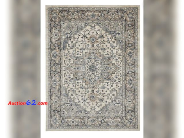 Lot 44-7211j - Oregon collection area rug, blue, 7'10"×11' E-Commerce Return, A basic inspection has been given to this item. Sold AS-IS.