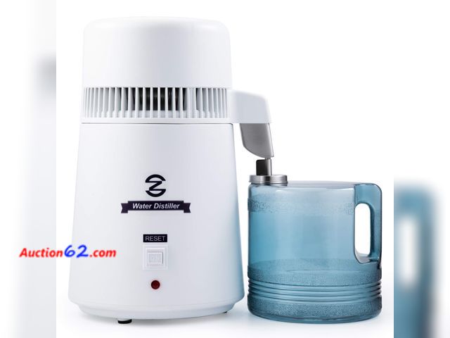 Lot 44-1747w - $219.99 Retail price - CO-Z Water Distiller for Home, 1350W 4L Distilled Water Machine for CPAP Machine with Control Panel &amp; Glass Conta...