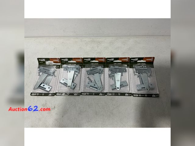 Lot 44-692i - Lot of (5) National Hardware Light T Hinges, N128-587, Zinc Plated Appears New, A basic inspection has been given to this item. Sold AS-IS. ...