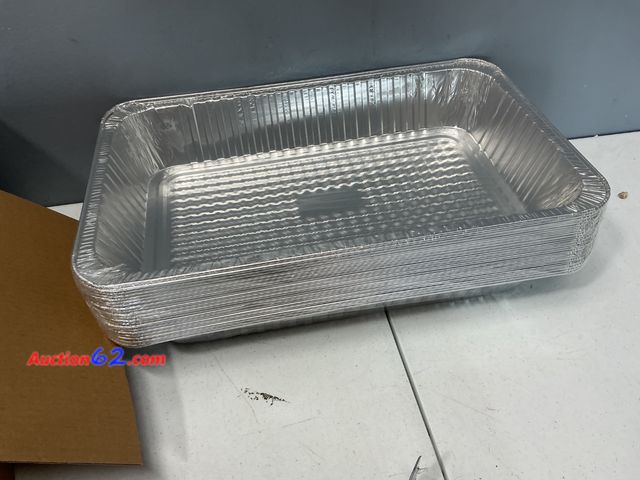 Lot 44-2564a - Aluminum Foil Pans Disposable Baking Pans Roasting Pans 50 Count Appears New, A basic inspection has been given to this item. Sold AS-IS. No...