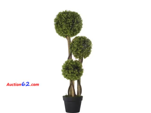 Lot 44-1584w - HomCom Topiary Tree - Artificial Plant, 3 Ball Not Tested See All Photo's Appears New, A basic inspection has been given to this item. Sold ...