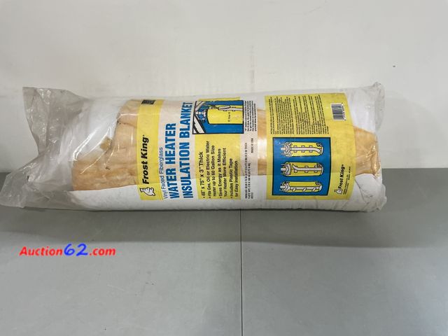 Lot 44-1510b - Frost King SP57/11C All Season Water Heater Insulation Blanket, 3” Thick x 48” x 75”, R10 2. E-Commerce Return, A basic inspection has been ...