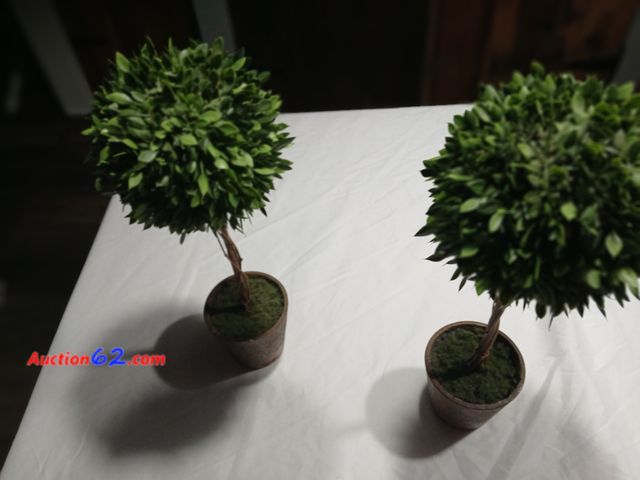 Lot 44-2112b - Two toparies, measures approximately 16" each.  See photos. Used See All Photo's Added today