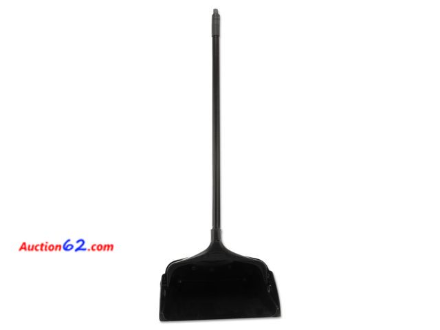 Lot 44-167j - Rubbermaid Commercial Products Dustpan with Long Handle Plastic Black Compatible with Any Broom for Lobby/Restaurant/Office/Home/Dog Pooper ...