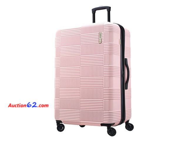 Lot 44-160e - $115.67 Retail price - American Tourister 28  Checkered Hardside Spinner Suitcase in Pink See All Photo's Appears New, A basic inspection ha...