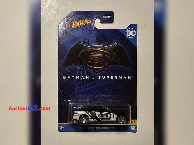 Lot 44-8344w - 2021 BATMAN VS. SUPERMAN HOT WHEELS GOTHAM CITY POLICE DEPARTMENT '11 DODGE CHARGER RT.-T Never opened, Factory Sealed