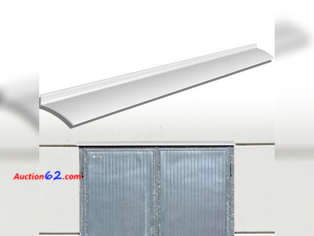 Lot 44-1876 - Hicarer 1 Pcs 40 Inch Door Rain Drip Cap Guard Exterior Anodized Aluminum Overall Height 1-1/2 Inch Overhead Drip Edge Flashing Weather Stri...