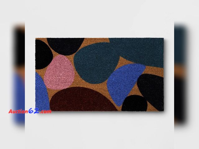 Lot 44-704p - 1'4"x2'4" Geometric Blob Rectangular Outdoor Doormat - Room Essentials™ E-Commerce Return, A basic inspection has been given to this item. S...