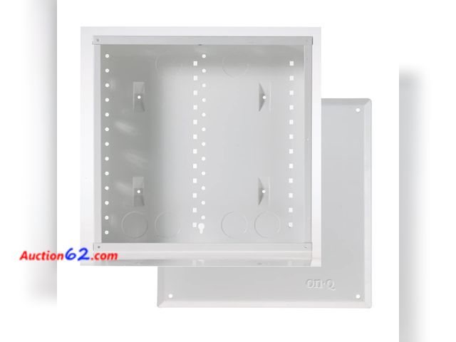 Lot 44-4111e - Legrand - OnQ 14 Inch Cable Management, Structured Media Box, In-Wall Enclosure, no cover, Glossy White, EN1480 See All Photo's Appears New,...
