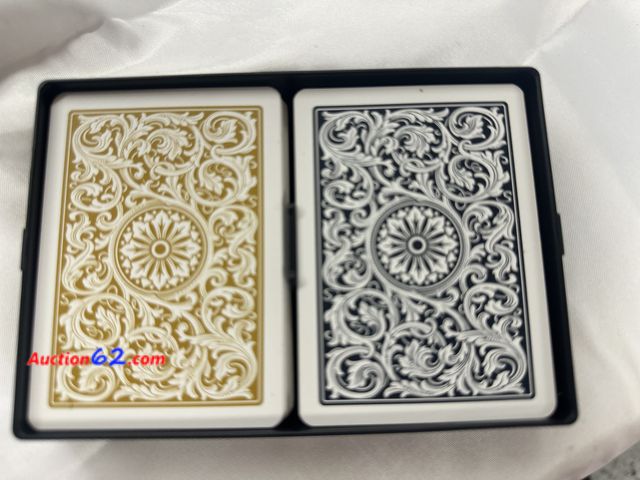 Lot 44-7515p - 2 used decks of copag plastic jumbo index playing cards. Used in a home game. Used See All Photo's Unmarked, No barcodes Dirty
