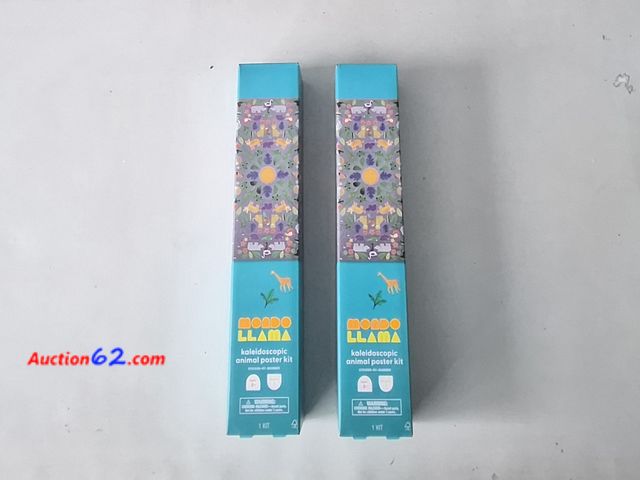 Lot 44-3014i - Lot of 2 - Kaleidoscopic Animal Sticker Poster DIY Art Kit -Mondo Llama - New - See Pictures Never opened, Factory Sealed